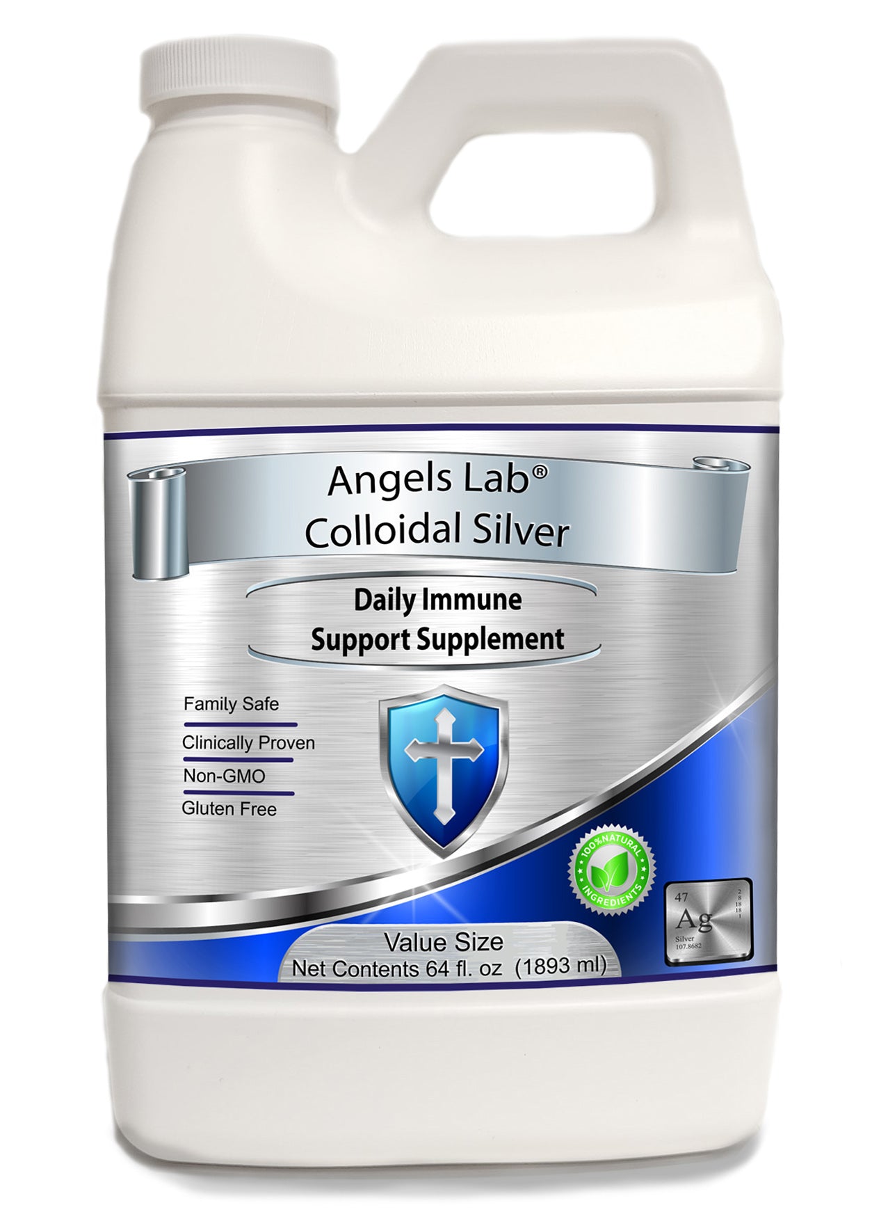 64 oz. Half a Gallon Jug Colloidal Silver