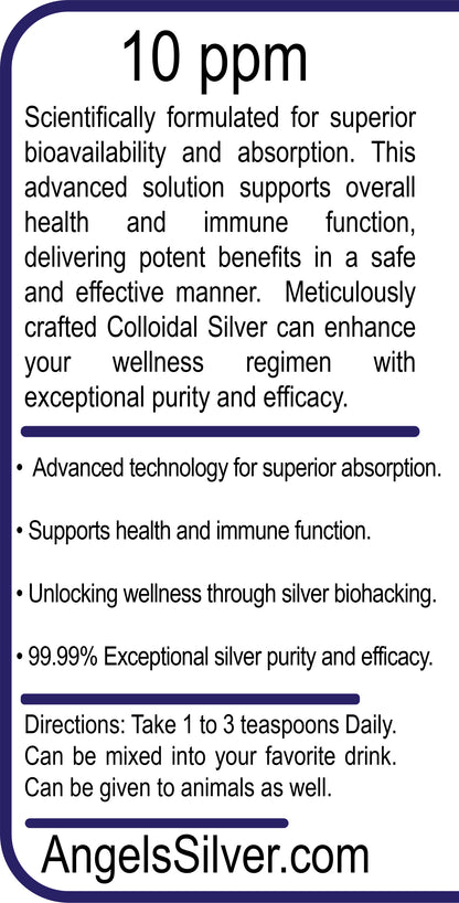 64 oz. Half a Gallon Jug Colloidal Silver